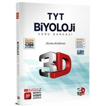 3D 2023 Tyt Biyoloji Tamamı Video Çözümlü Soru Bankası Kerim Korkmaz