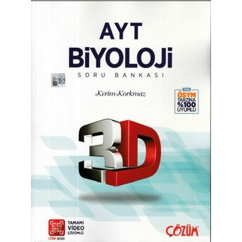 3D Ayt Biyoloji Soru Bankası (Yeni) Kerim Korkmaz