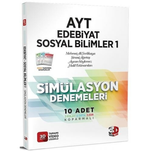 3D Ayt Edebiyat Sosyal Bilimler Simülasyon Denemeleri