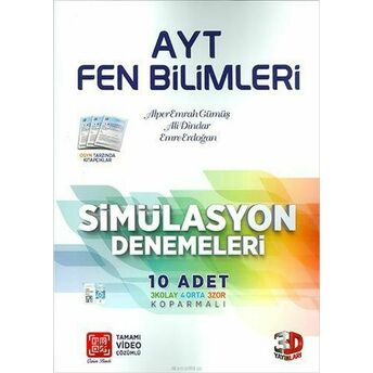 3D Ayt Fen Bilimleri Video Çözümlü Simülasyon Denemeler (Yeni) Kolektif