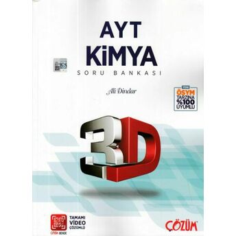 3D Ayt Kimya Soru Bankası (Yeni) Ali Dindar