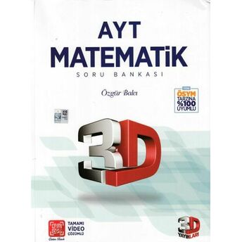 3D Ayt Matematik Tamamı Video Çözümlü Soru Bankası (Yeni) Özgür Balcı