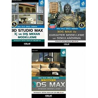 3D Studio Max Eğitim Seti (3 Kitap Takım) Ali Murat Sümen