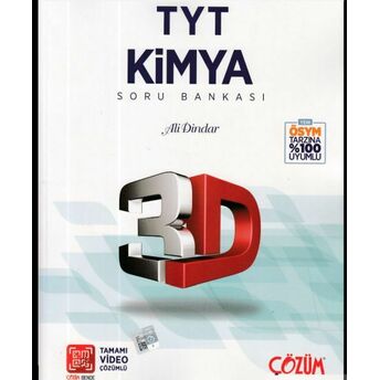 3D Tyt Kimya Tamamı Video Çözümlü Soru Bankası (Yeni) Ali Dindar