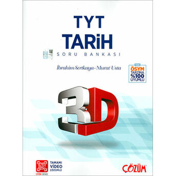 3D Tyt Tarih Tamamı Video Çözümlü Soru Bankası (Yeni) Ibrahim Sertkaya, Murat Usta