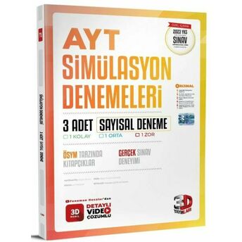 3D Yayınları 2023 Ayt Sayısal 3 Simülasyon Deneme Komisyon