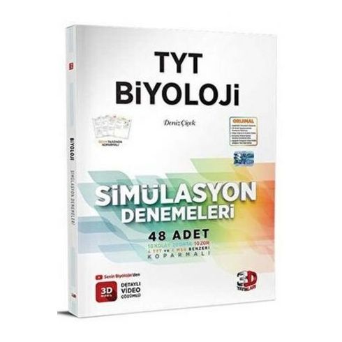 3D Yayınları Tyt Biyoloji Simülasyon 48 Deneme