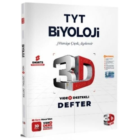 3D Yayınları Tyt Biyoloji Video Destekli Defter