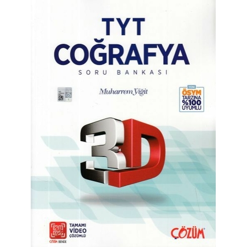 3D Yayınları Tyt Coğrafya Soru Bankası Tamamı Video Çözümlü - Muharrem Yiğit