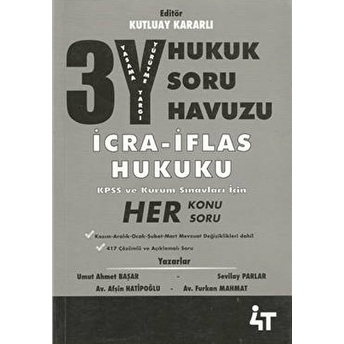 3Y Hukuk Soru Havuzu - Icra - Iflas Hukuku Afşin Hatipoğlu