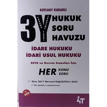 3Y Hukuk Soru Havuzu - Idare Hukuku Idari Usul Hukuku Bekir Genç