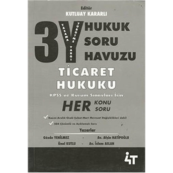 3Y Hukuk Soru Havuzu - Ticaret Hukuku Afşin Hatipoğlu