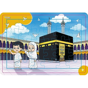 4-6 Yaş Değerli Mekanlar Kabe Puzzle 30 Parça