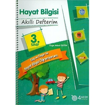 4 Adım 3. Sınıf Hayat Bilgisi Akıllı Defterim