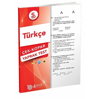 4 Adım 5. Sınıf Türkçe Çek Kopar Yaprak Test