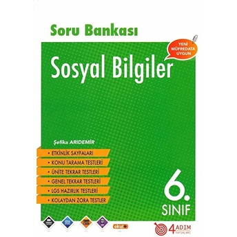 4 Adım 6. Sınıf Sosyal Bilgiler Soru Bankası