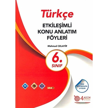 4 Adım 6. Sınıf Türkçe Etkileşimli Konu Anlatım Föyleri