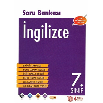 4 Adım 7. Sınıf Ingilizce Soru Bankası