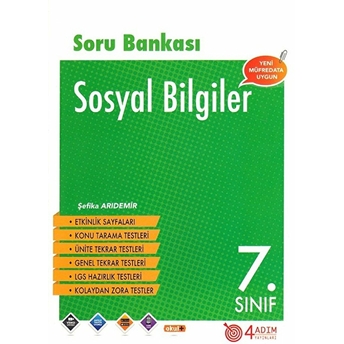 4 Adım 7. Sınıf Sosyal Bilgiler Soru Bankası