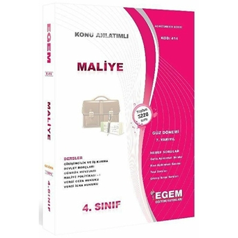 4. Sınıf 7. Yarıyıl Maliye Konu Anlatımlı Soru Bankası (Kod 414) Kolektif