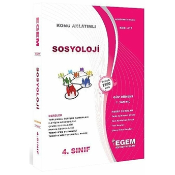 4. Sınıf 7. Yarıyıl Sosyoloji Hedef Sorular (Kod 417) Kolektif