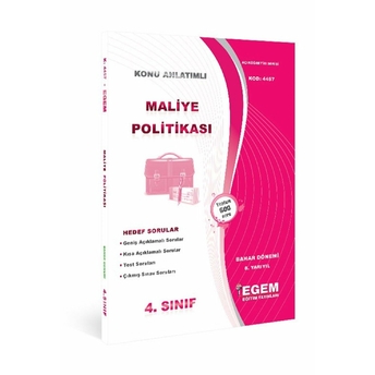 4. Sınıf 8. Yarıyıl Maliye Politikası Konu Anlatımlı Soru Bankası - Kod 4457 Kolektif