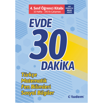 4.Sınıf Evde 30 Dakika Öğrenci Kitabı