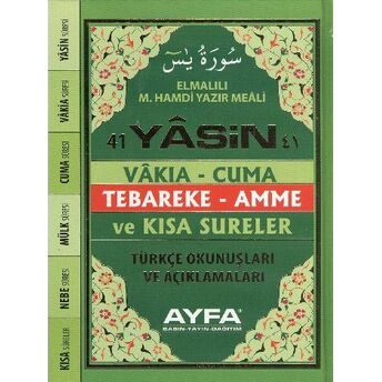 41 Yasin Türkçe Okunuşları Ve Açıklamaları Çanta Boy (Ciltli) Elmalılı Muhammed Hamdi Yazır