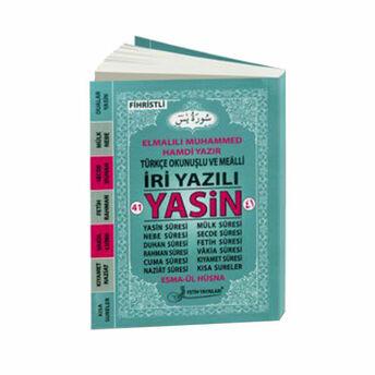 41 Yasin Türkçe Okunuşlu Ve Mealli Iri Yazılı Fihristli Çanta Boy F025 Elmalılı Muhammed Hamdi Yazır