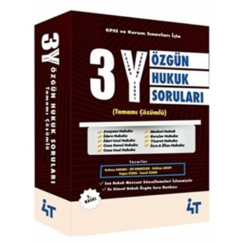 4T Yayınları 3Y Özgün Hukuk Soruları