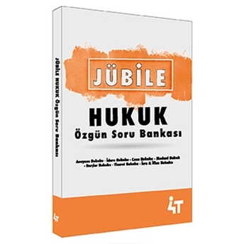 4T Yayınları Jübile Hukuk Özgün Soru Bankası Ibrahim Akdoğan