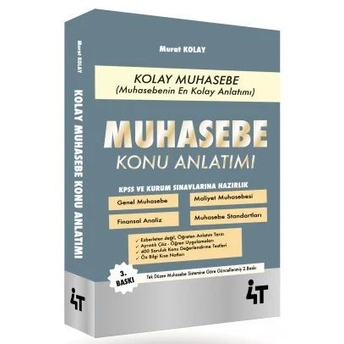 4T Yayınları Kolay Muhasebe Konu Anlatımı Murat Kolay