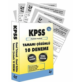 4T Yayınları Kpss 2019 Genel Yetenek Genel Kültür Tamamı Çözümlü 10 Deneme