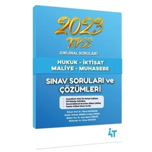 4T Yayınları Kpss A Grubu 2023 Sınavı Çıkmış Soruları Çözümlü Komisyon