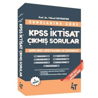 ​​4T Yayınları Kpss Iktisat Konularına Göre Çıkmış Sorular Yüksel Bilgili