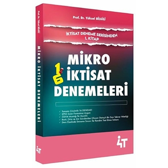 4T Yayınları Mikro Iktisat Denemeleri-Iktisat Deneme Serisinden 1.Kitap