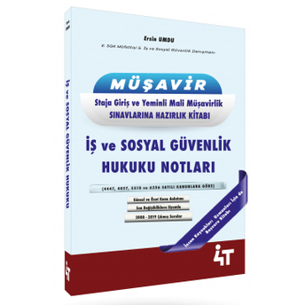 4T Yayınları Smmm Müşavir Sosyal Güvenlik Hukuku Notları Ersin Umdu