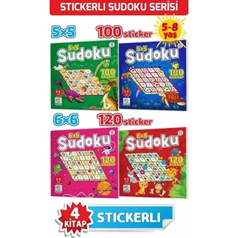 5-8 Yaş Stickerlı Sudoku Seti (Dikkat Ve Zeka Geliştiren Bulmacalar Serisi, 440 Adet Çıkartma) Kolektif