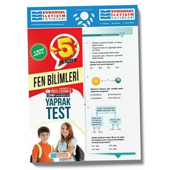 5. Sınıf Fen Bilimleri Video Çözümlü Yaprak Test - Şehmus Şahin - Kudret Ülkü