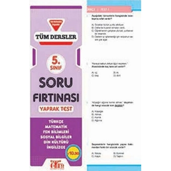 5.Sınıf Soru Fırtınsı Yaprak Test