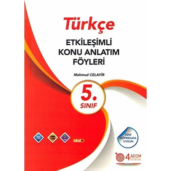 5. Sınıf Türkçe Etkileşimli Konu Anlatım Föyleri Mahmut Celayir