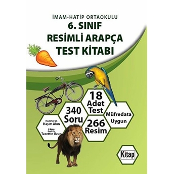 6. Sınıf Resimli Arapça Test Kitabı Haşim Akın