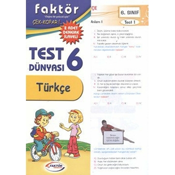 6. Sınıf Türkçe Test Dünyası Kolektif