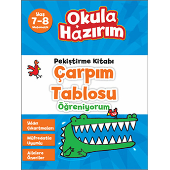 7-8 Yaş Matematik Pekiştirme Kitabı Çarpım Tablosu Öğreniyorum / Okula Hazırım David Kirkby