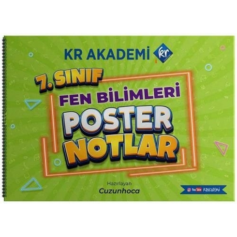 7. Sınıf Fen Bilimleri Poster Notlar Kr Akademi Yayınları