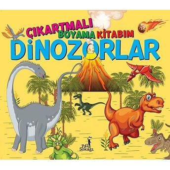 8- Çıkartmalı Boyama Kitabım-Dinozorlar (24-21 Cm) 16 Sayfa Kolektif