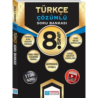 8.Sınıf Türkçe Çözümlü Soru Bankası