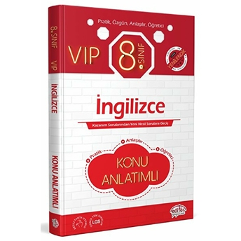 8. Sınıf Vıp Ingilizce Konu Anlatımı   - Editör Yayınevi