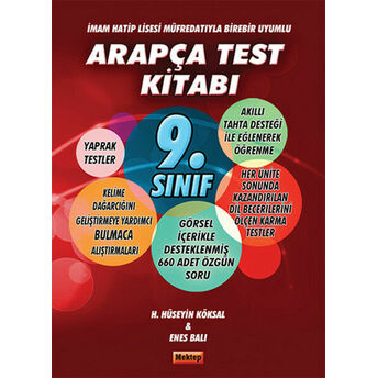 9.Sınıf Arapça Test Kitabı Imam Hatip Müfredatıyla Birebir Uyumlu