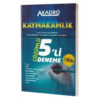 A Kadro Kaymakamlık 5 Deneme Çözümlü 2. Baskı Erman Erbaykal